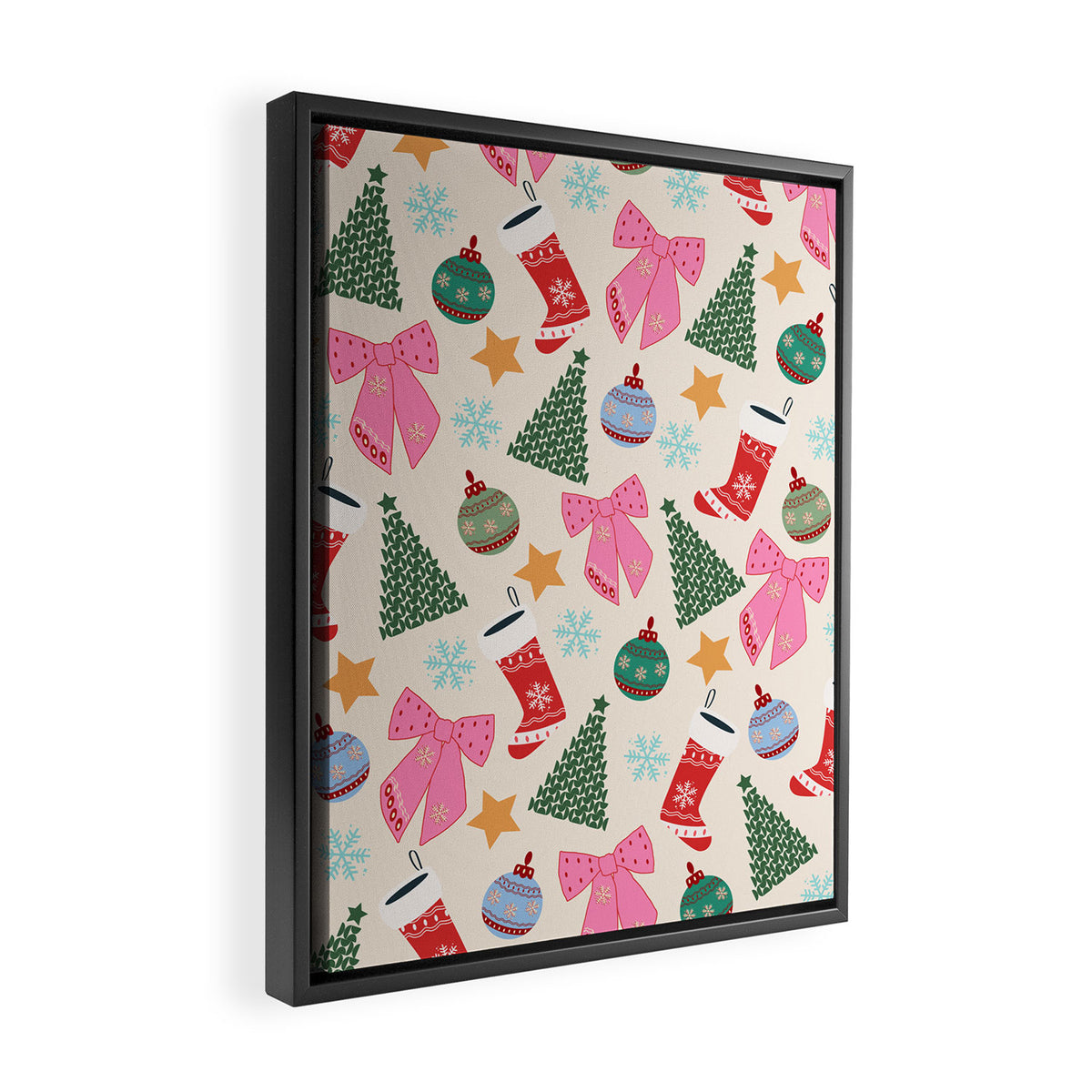 Cute Christmas Framed Canvas Print Gallery Image 2