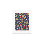 Cute Christmas Navy Blue Art Print Gallery Image 1