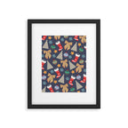 Cute Christmas Navy Blue Framed Art Print Gallery Image 5