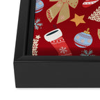 Cute Christmas Red Framed Canvas Print Gallery Image 3