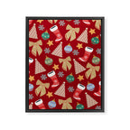 Cute Christmas Red Framed Canvas Print Gallery Image 6