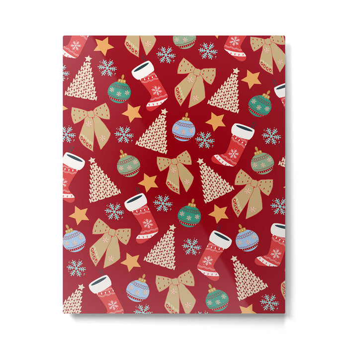 Cute Christmas Red Metal Print Gallery Image 1