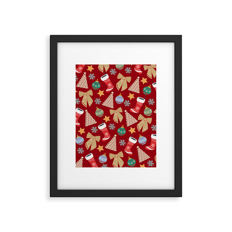 Cute Christmas Red Framed Art Print Gallery Image 5