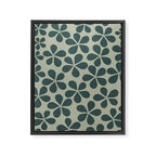 Daisy Florets 07 Green Framed Canvas Print Gallery Image 6