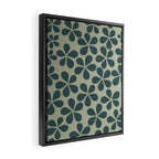 Daisy Florets 07 Green Framed Canvas Print Gallery Image 2