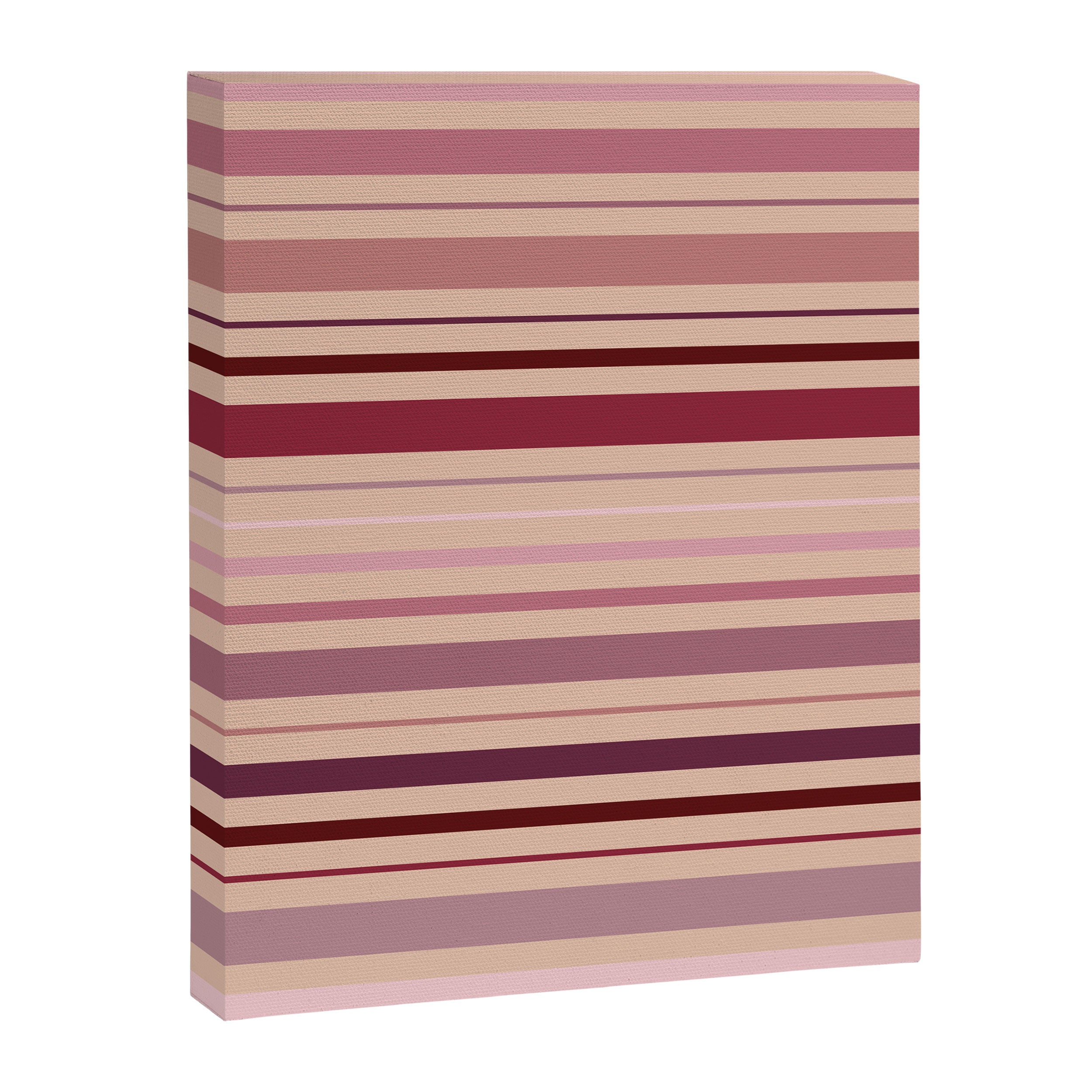Dusty Rose And Blush Stripes Canvas Print Gallery Image 6