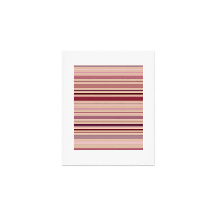 Dusty Rose And Blush Stripes Art Print Gallery Image 1
