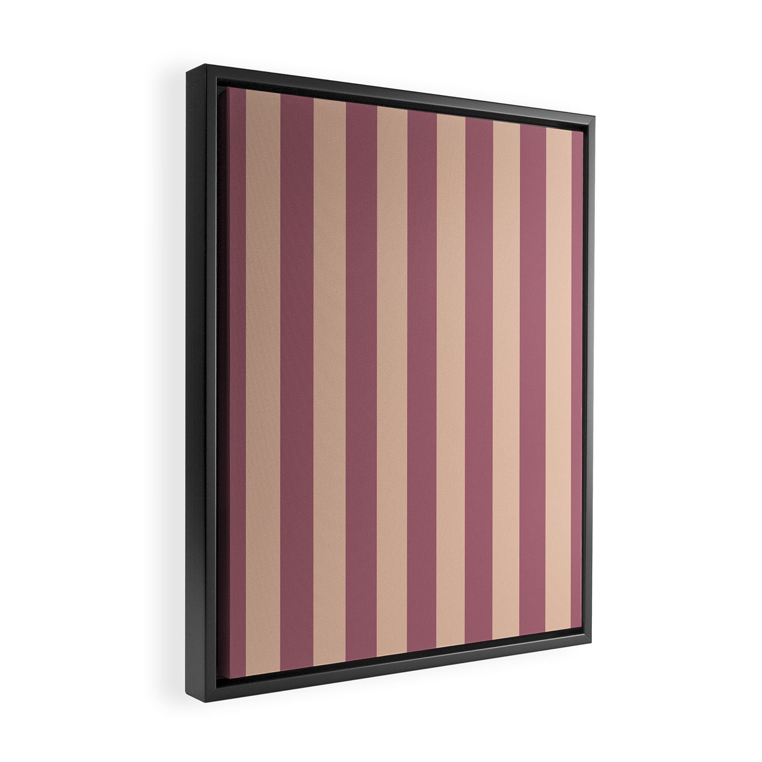 Dusty Rose Striped Framed Canvas Print Gallery Image 2