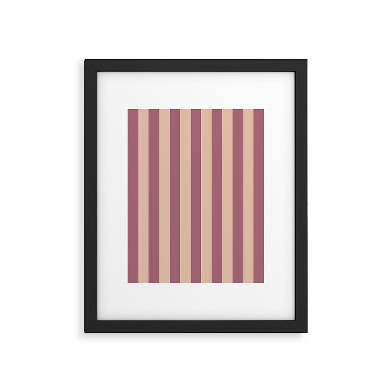 Dusty Rose Striped Framed Art Print Gallery Image 5
