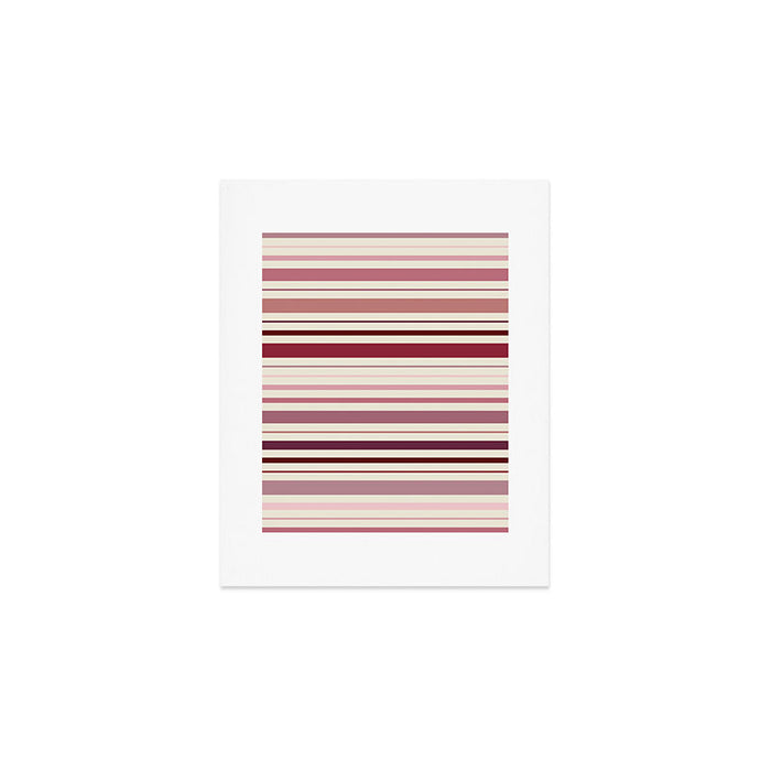 Dusty Rose Stripes Art Print Gallery Image 1