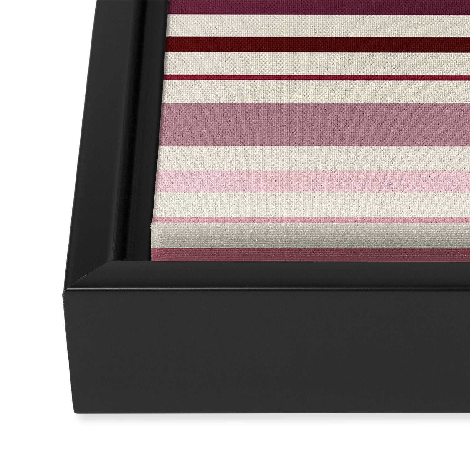 Dusty Rose Stripes Framed Canvas Print Gallery Image 3