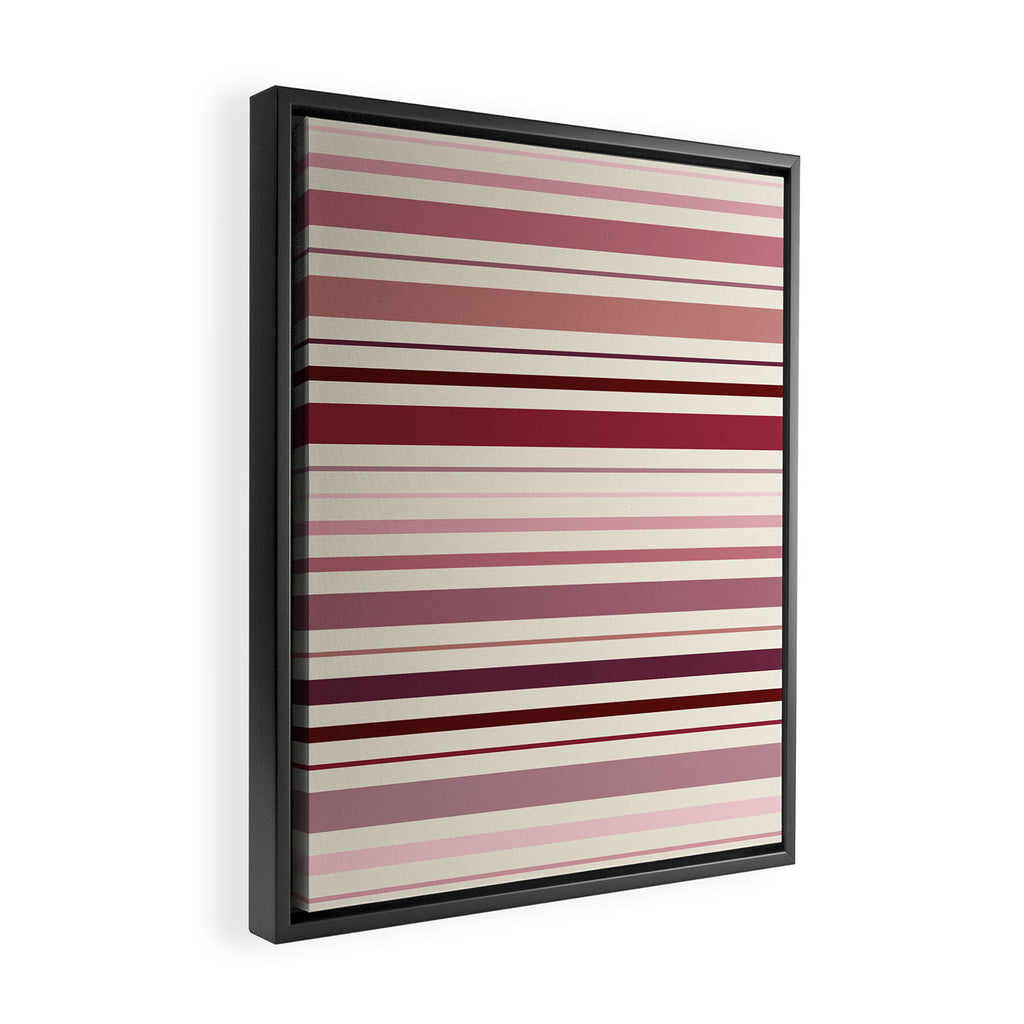 Dusty Rose Stripes Framed Canvas Print Gallery Image 2