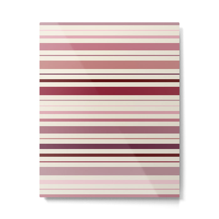 Dusty Rose Stripes Metal Print Gallery Image 1
