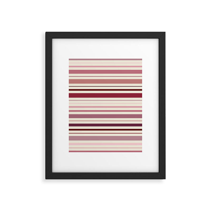 Dusty Rose Stripes Framed Art Print Gallery Image 5