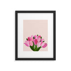 Fresh Tulips - Abstract Floral Pink Preppy Flowers Framed Art Print Gallery Image 5