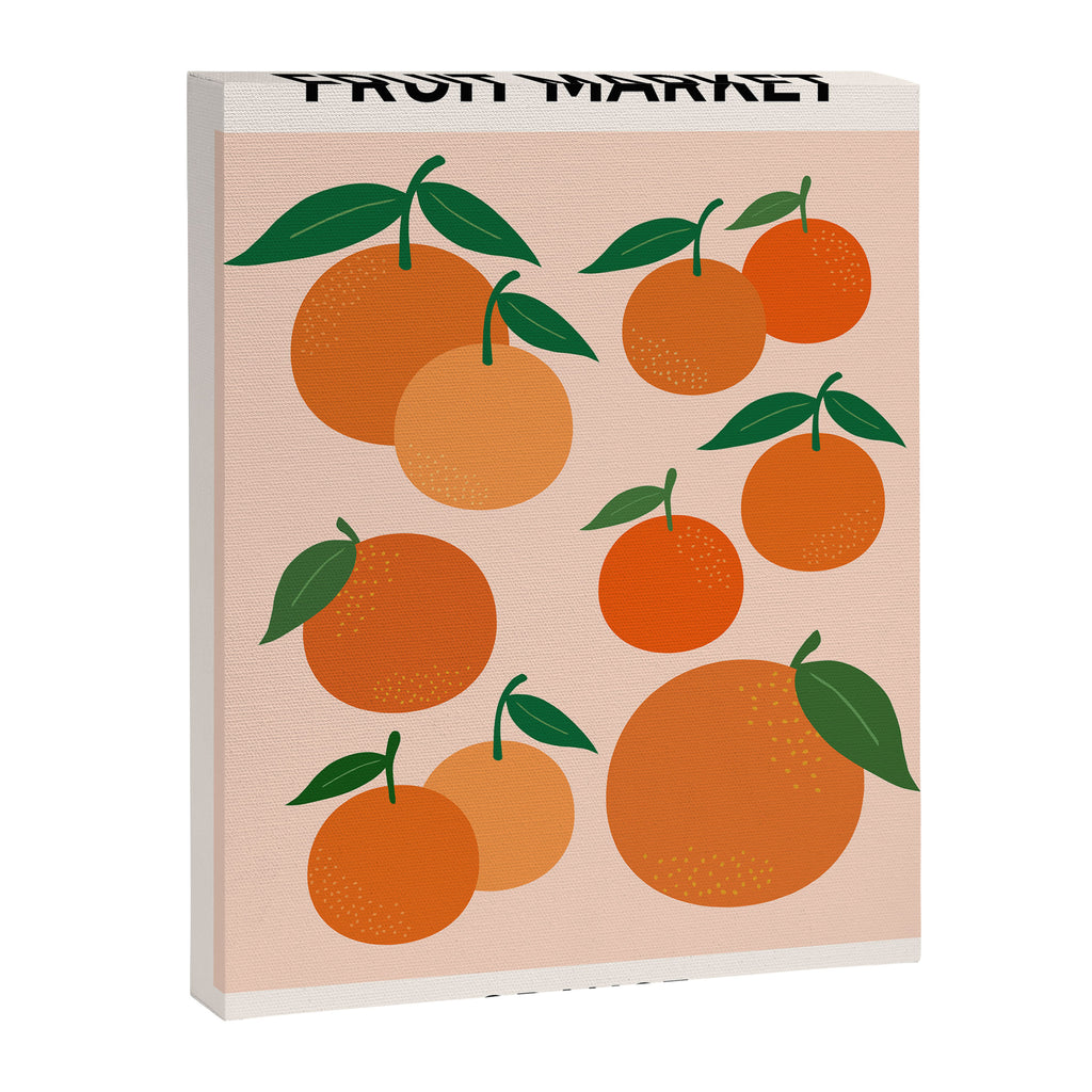 Fruit Market Print Oranges Fruit Art Orange Fruit Market Aesthetic Food Art Modern Decor Canvas Print Gallery Image 6