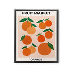 Fruit Market Print Oranges Fruit Art Orange Fruit Market Aesthetic Food Art Modern Decor Framed Canvas Print Gallery Image 6