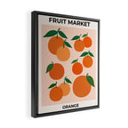 Fruit Market Print Oranges Fruit Art Orange Fruit Market Aesthetic Food Art Modern Decor Framed Canvas Print Gallery Image 2