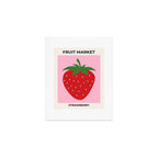 Fruit Market Print Pink Strawberry Print Fruit Art Modern Decor Food Art Abstract Art Print Gallery Image 1