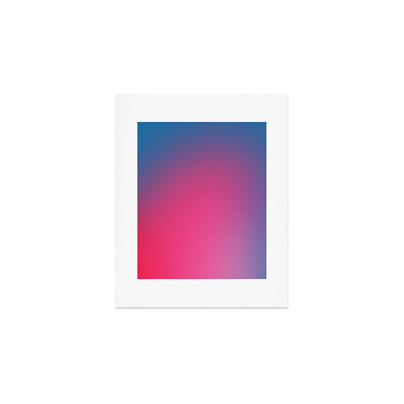 Glowy Blue And Pink Gradient Art Print Gallery Image 1