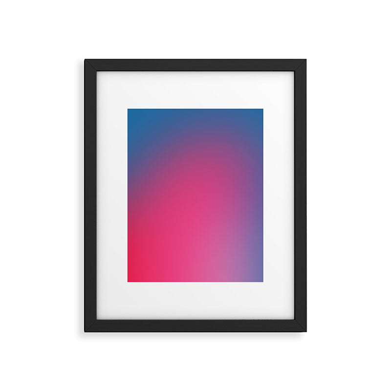 Glowy Blue And Pink Gradient Framed Art Print Gallery Image 5