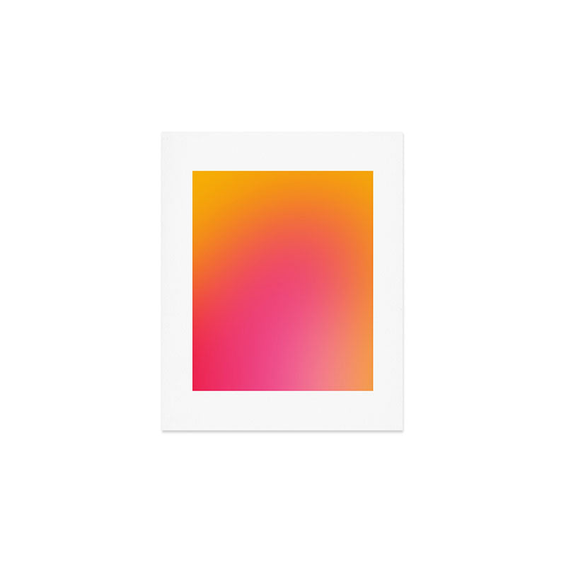 Glowy Orange And Pink Gradient Art Print Gallery Image 1