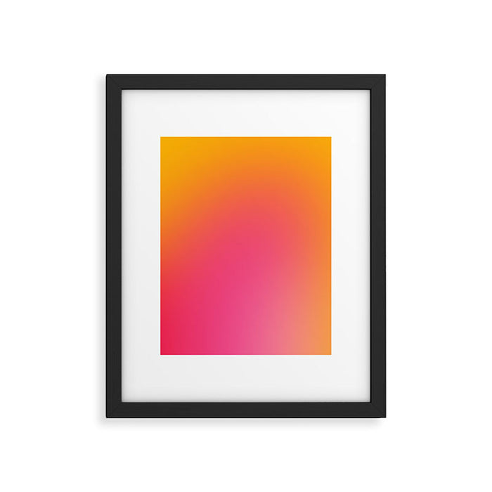 Glowy Orange And Pink Gradient Framed Art Print Gallery Image 1