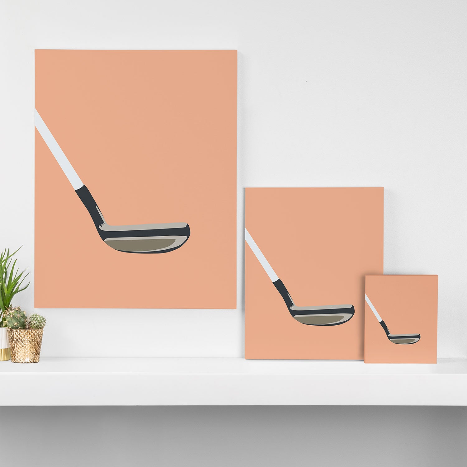 Golf Orange Canvas Print Gallery Image 3