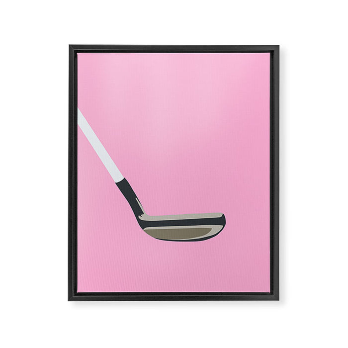 Golf Pink Framed Canvas Print Gallery Image 1