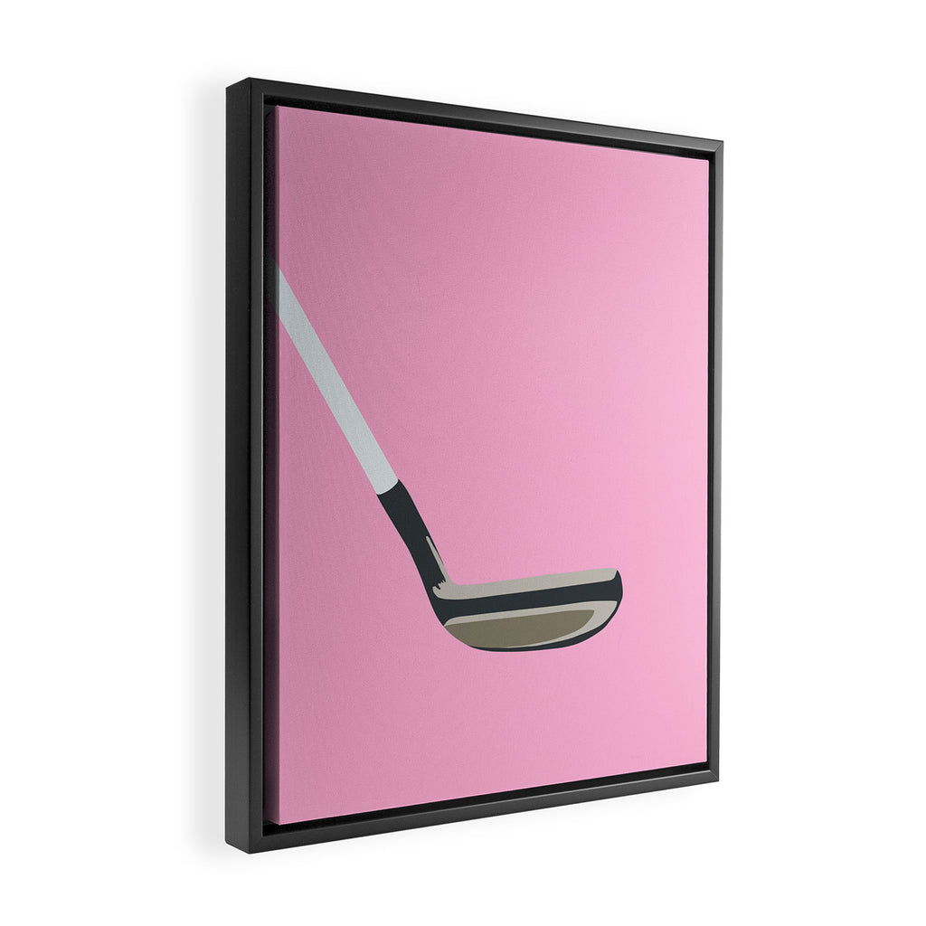 Golf Pink Framed Canvas Print Gallery Image 2
