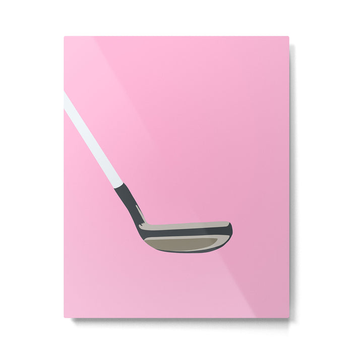 Golf Pink Metal Print Gallery Image 1