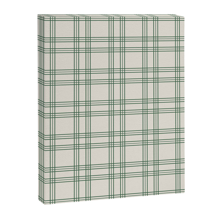 Green And Cream Gingham Canvas Print Gallery Image 1