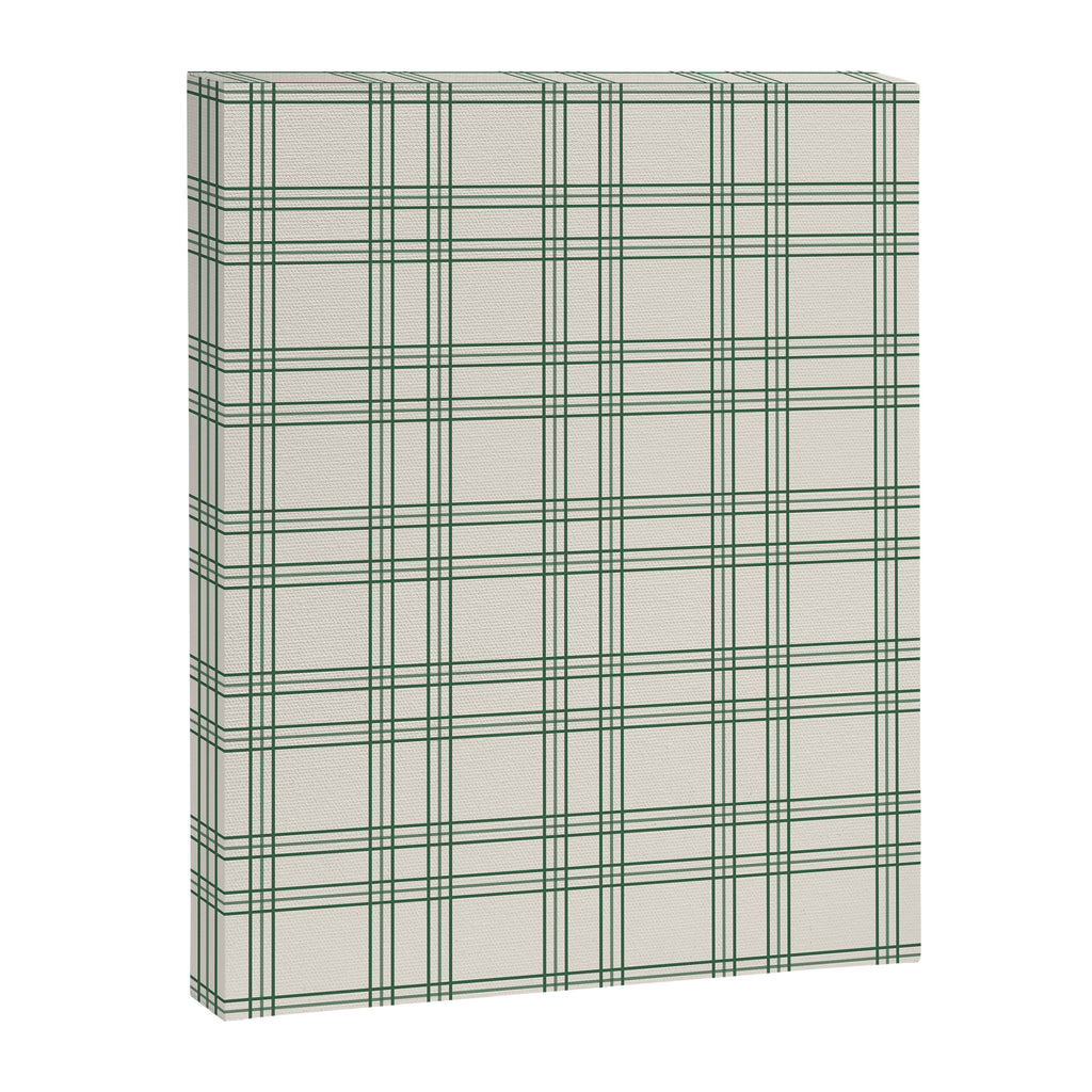 Green And Cream Gingham Canvas Print Gallery Image 6