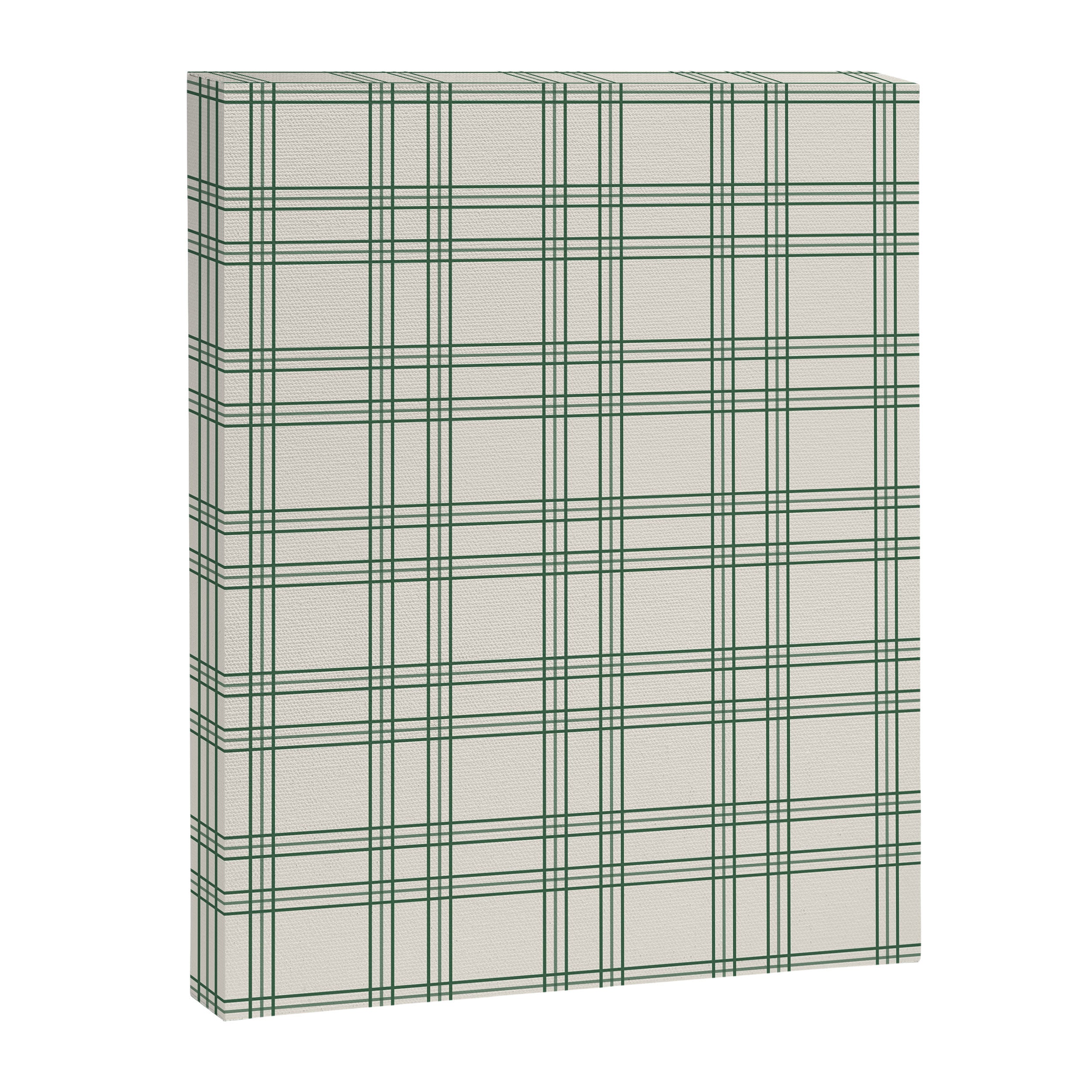 Green And Cream Gingham Canvas Print Gallery Image 6