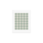 Green And Cream Gingham Art Print Gallery Image 1