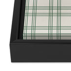 Green And Cream Gingham Framed Canvas Print Gallery Image 3