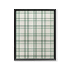 Green And Cream Gingham Framed Canvas Print Gallery Image 6