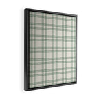 Green And Cream Gingham Framed Canvas Print Gallery Image 2