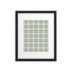 Green And Cream Gingham Framed Art Print Gallery Image 5