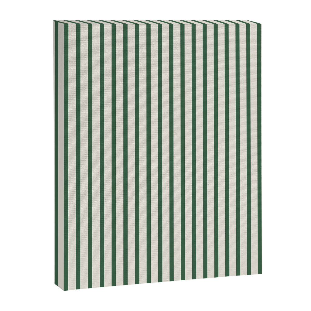 Green And Cream Striped Canvas Print Gallery Image 6