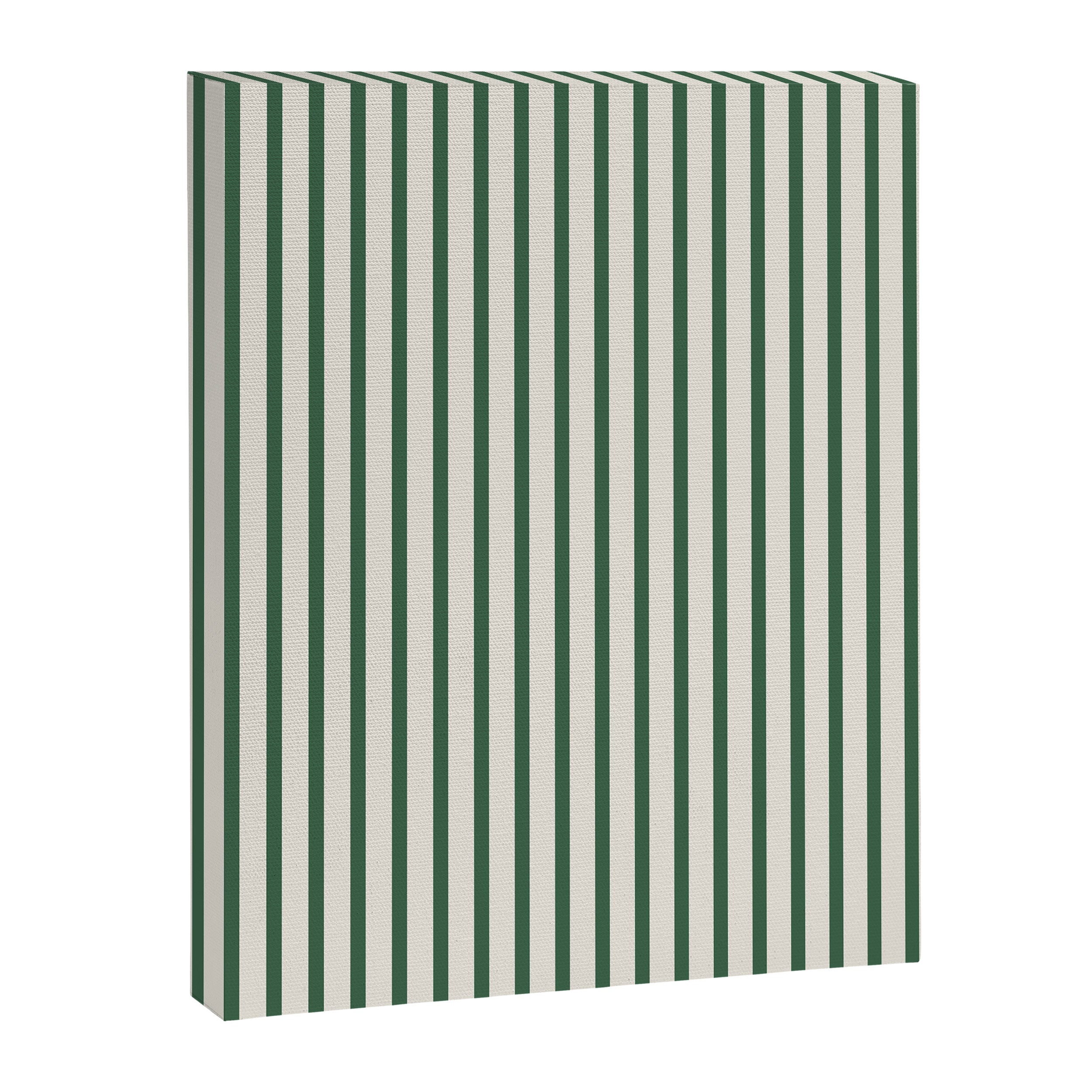 Green And Cream Striped Canvas Print Gallery Image 6