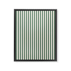 Green And Cream Striped Framed Canvas Print Gallery Image 6