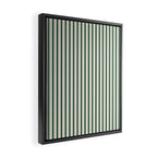 Green And Cream Striped Framed Canvas Print Gallery Image 2