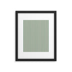 Green And Cream Striped Framed Art Print Gallery Image 5