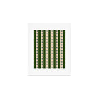 Green And Cream Stripes And Flowers Art Print Gallery Image 1