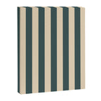 Green And Cream Vertical Stripes Canvas Print Gallery Image 6
