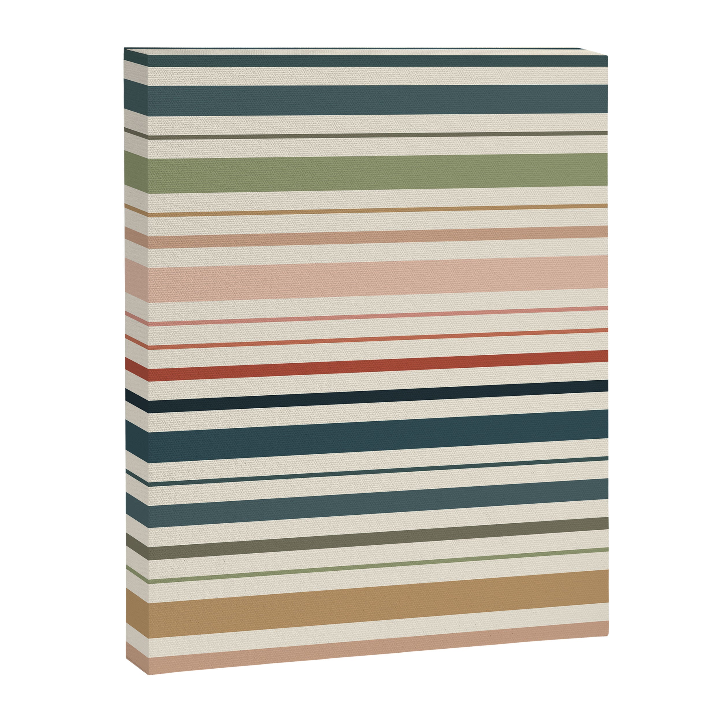 Green Boho Stripes Canvas Print Gallery Image 6