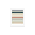 Green Boho Stripes Art Print Gallery Image 1