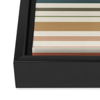 Green Boho Stripes Framed Canvas Print Gallery Image 3