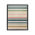Green Boho Stripes Framed Canvas Print Gallery Image 6